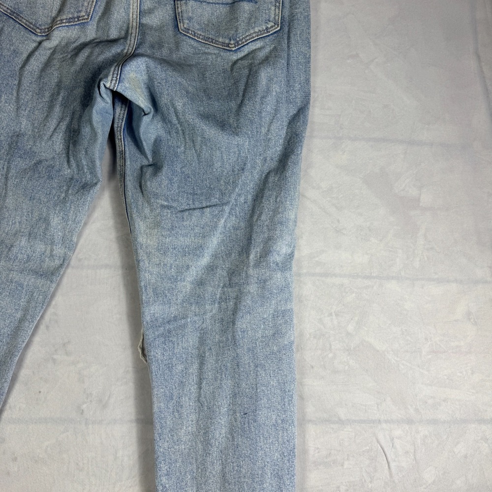 American Eagle Strigid Womens Mom Jeans Light Blue Distressed‎ Shredded Knee 14 - Picture 10 of 16